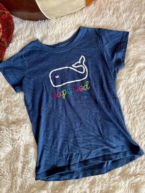 Cuffy’s Navy Kids Baby Soft Tee with Multicolor 'Cape Cod' Whale